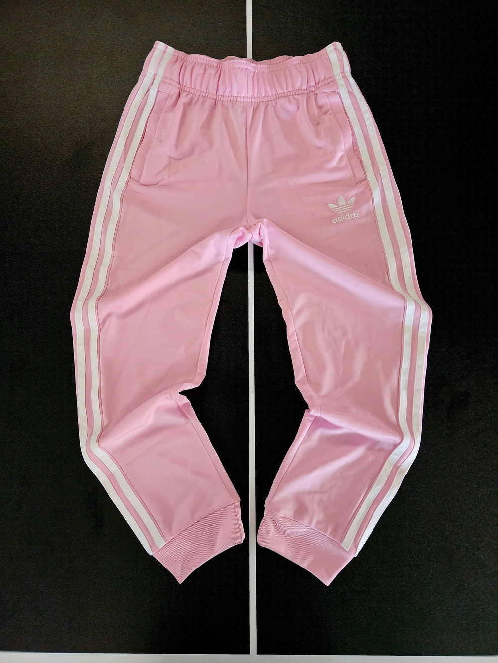 adidas Originals Pink Joggers with White Side Stripes